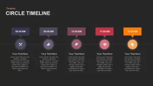 Circle Timeline Powerpoint and Keynote template