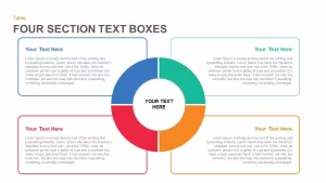 4 Section Text Boxes PowerPoint Template