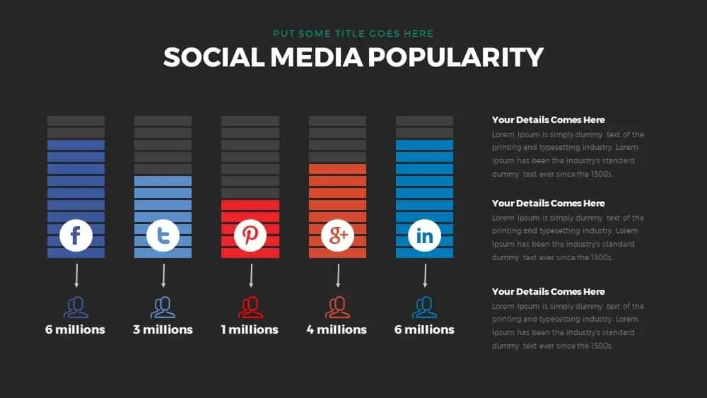 social media popularity powerpoint and keynote template