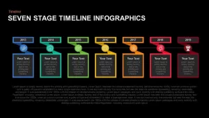 Seven Stage Timeline Infographics Powerpoint and Keynote template