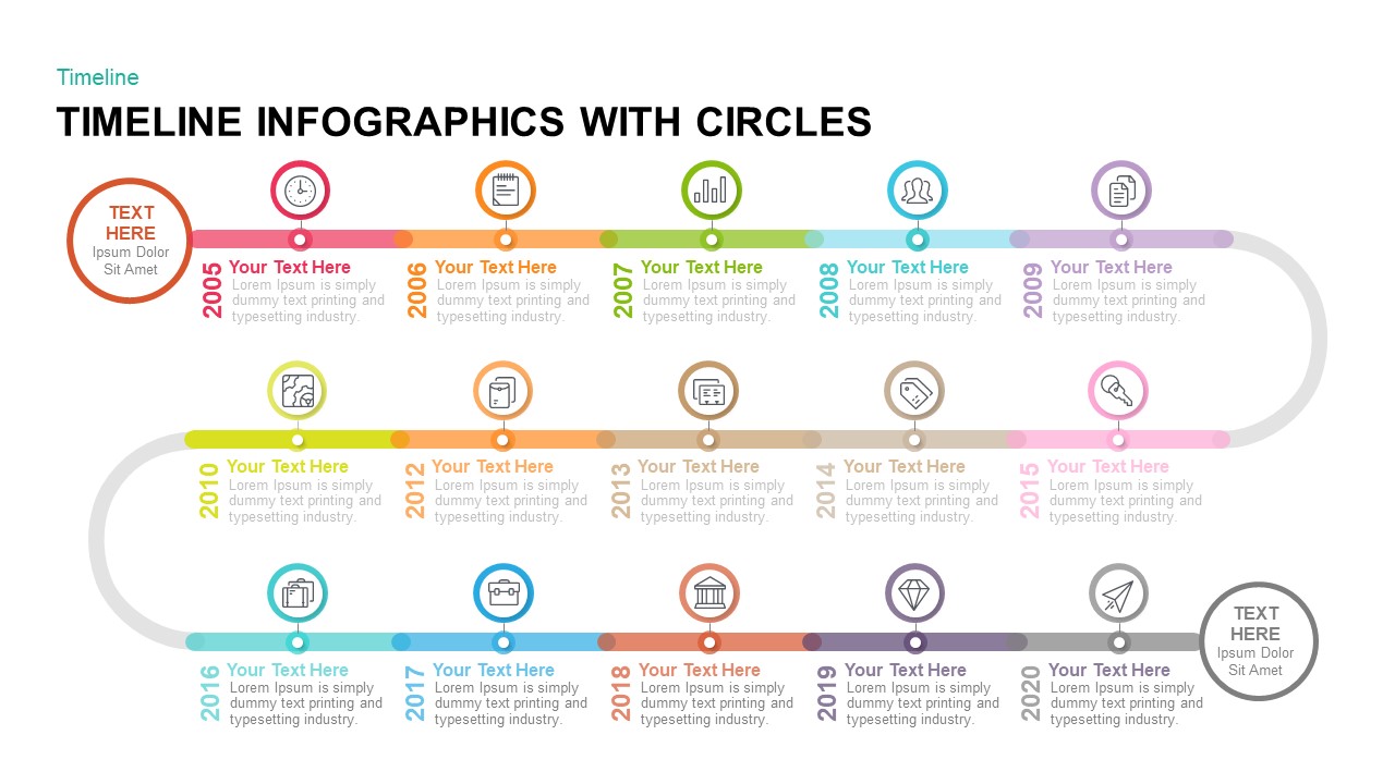 Animated Infographic Circular Timeline PowerPoint Template featured image