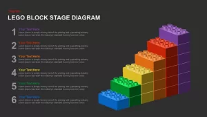 Lego Block Stage Diagram PowerPoint template