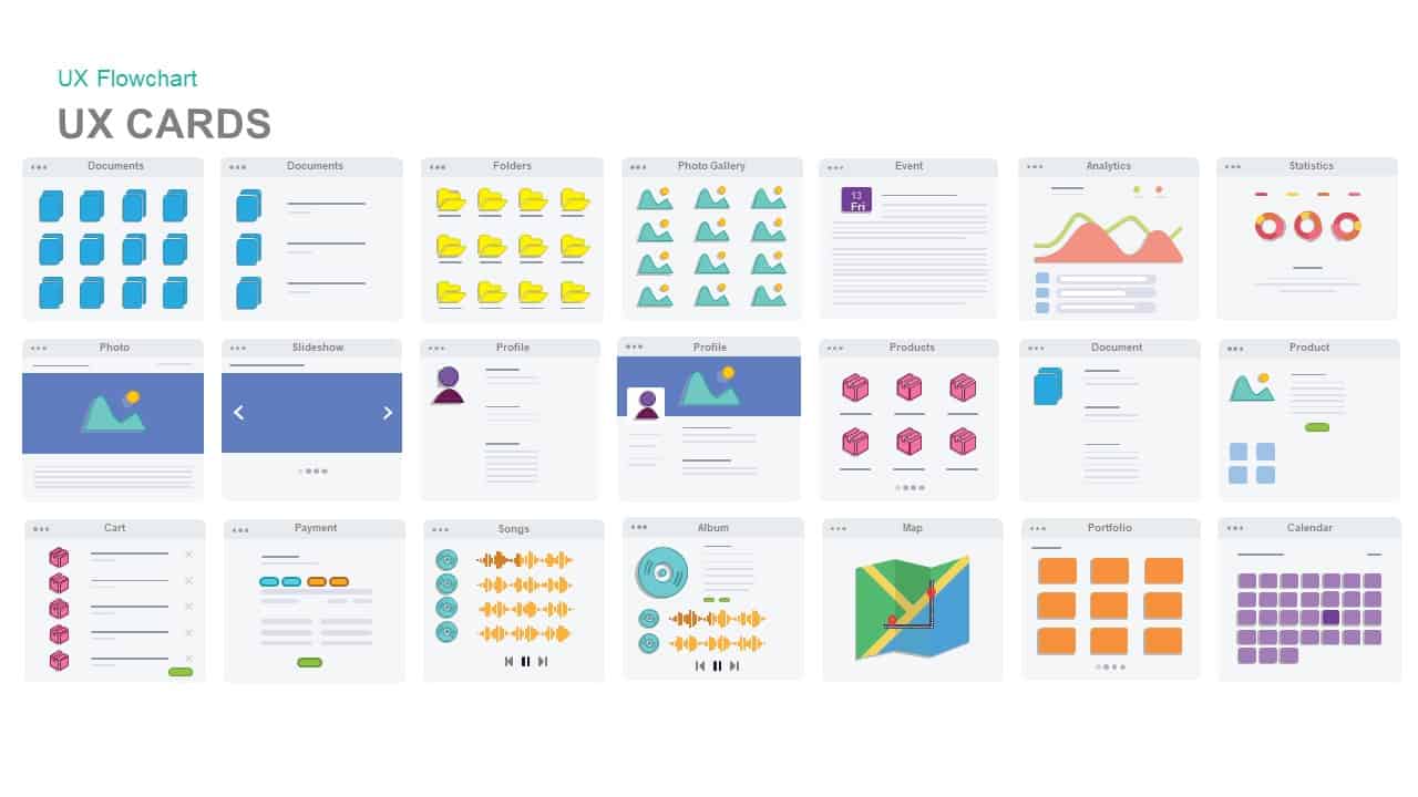 UX cards powerpoint template