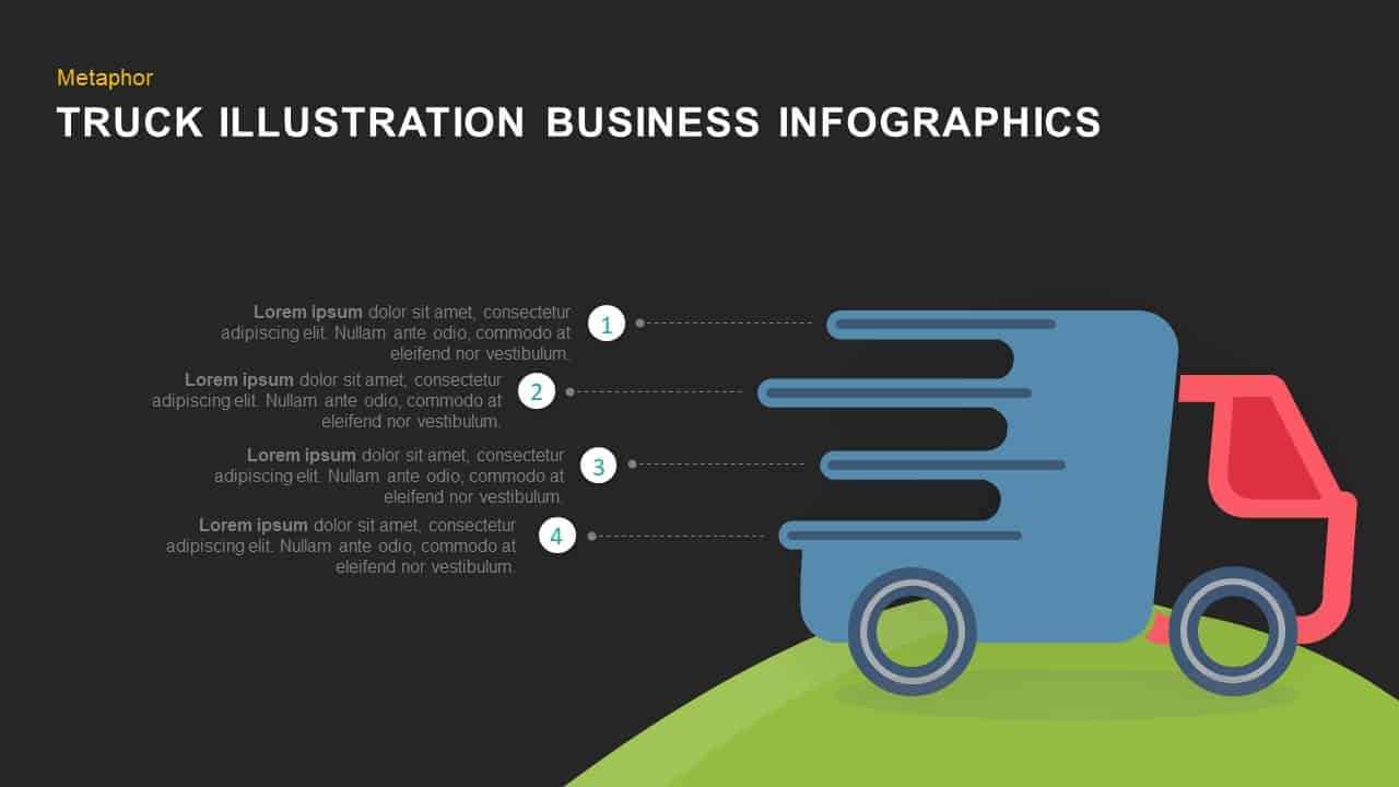 Truck Illustration Business Infographics Template