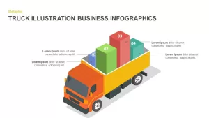 Truck Illustration Business Infographics Template