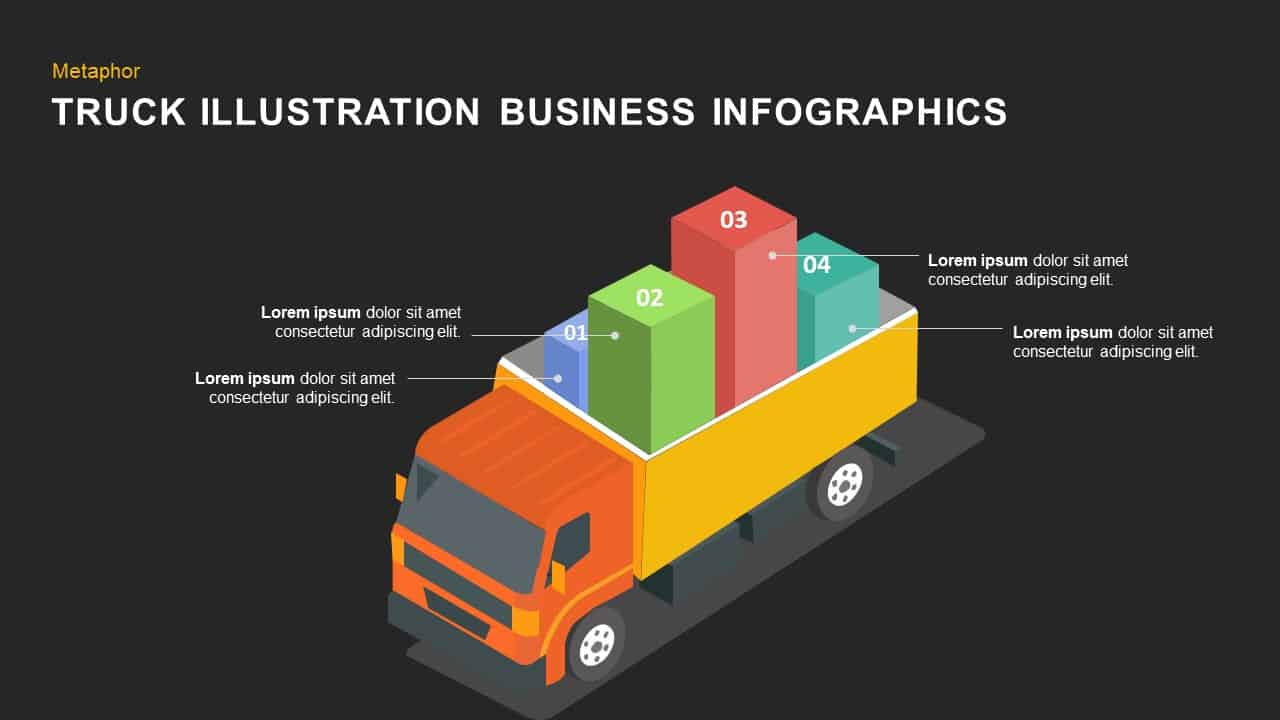 Truck Illustration Business Infographics Template