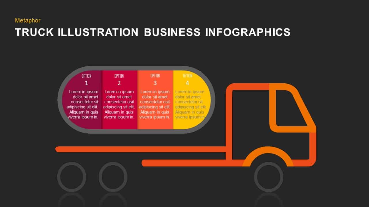 Truck Illustration Business Infographics Template