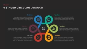 Six stage circular diagram powerpoint template and keynote