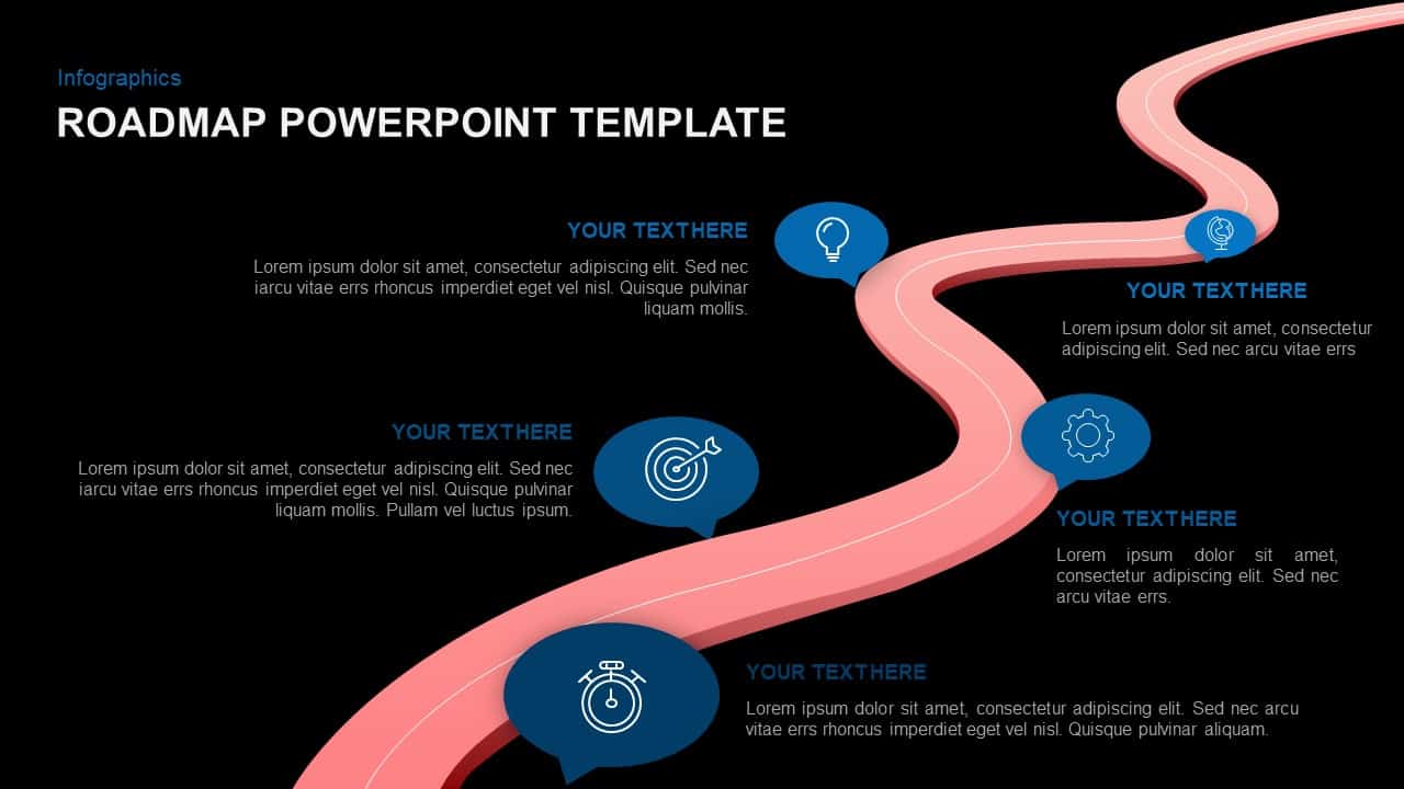 Roadmap template for PowerPoint and Keynote