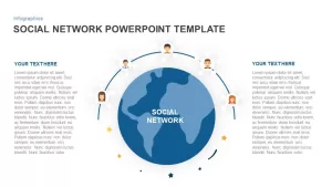 Social network PowerPoint template and Keynote