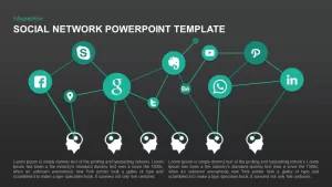 Social network template for PowerPoint and keynote