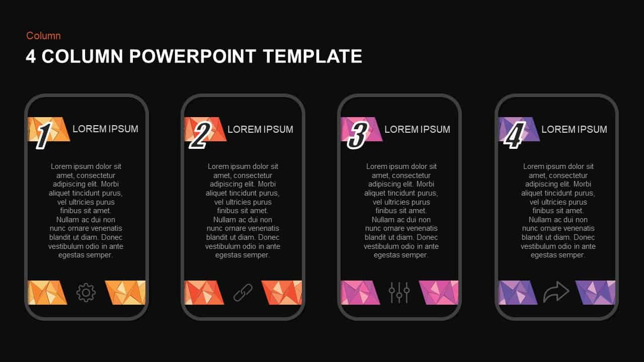 4 Column Template for PowerPoint