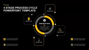 4 Stage Process Cycle Template for PowerPoint