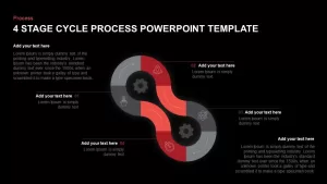 4 Step Cycle Process PowerPoint Template and Keynote