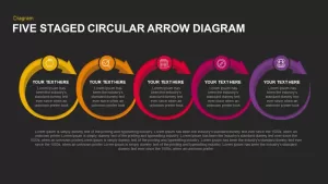 5 Steps Circular Arrow Diagram Template for PowerPoint & Keynote