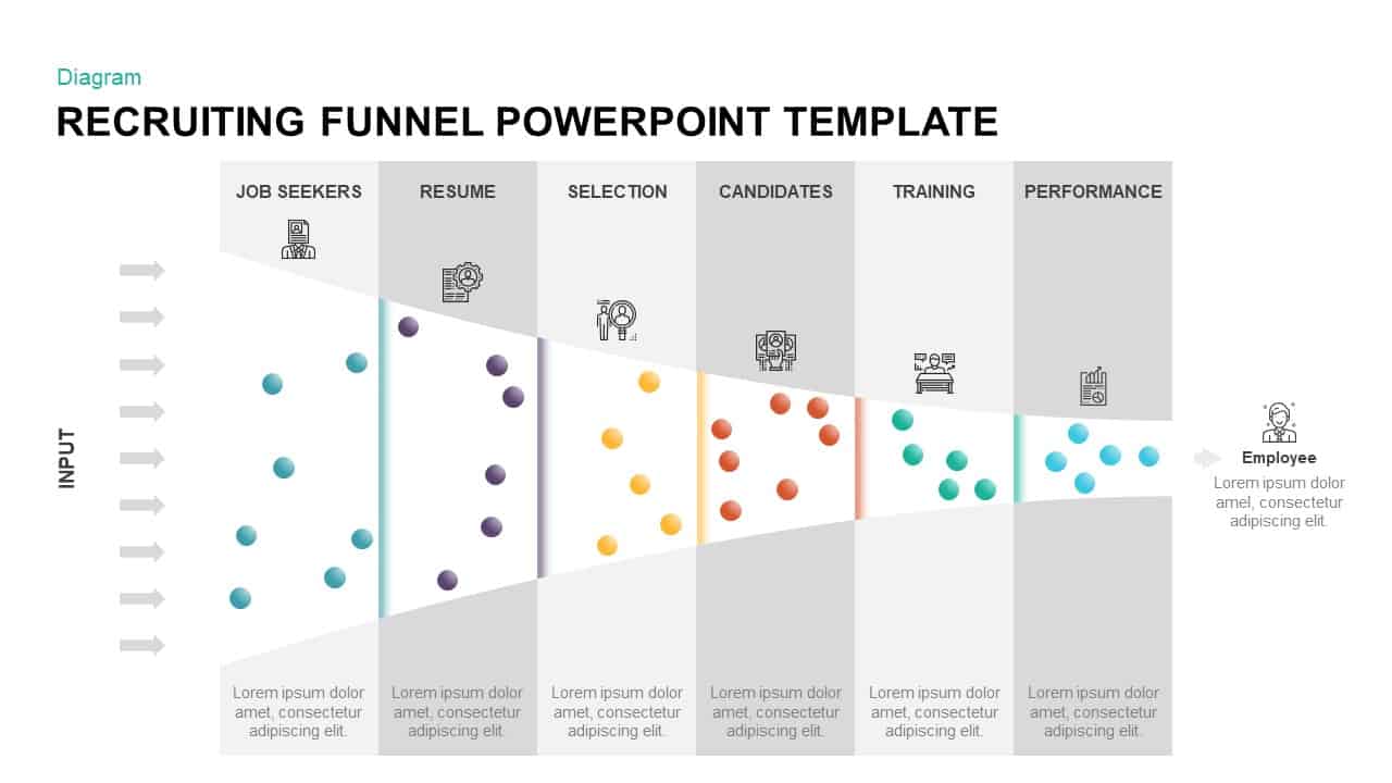 Recruiting Funnel Diagram for PowerPoint