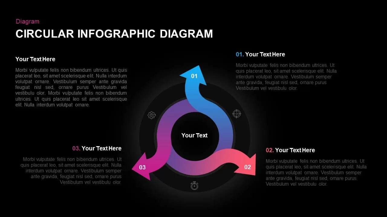 Infographic Circular Diagram Template for PowerPoint