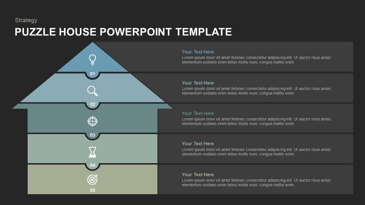 House Puzzle Template for PowerPoint