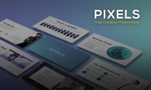 Pixels Free Creative Presentation PowerPoint & Keynote Template