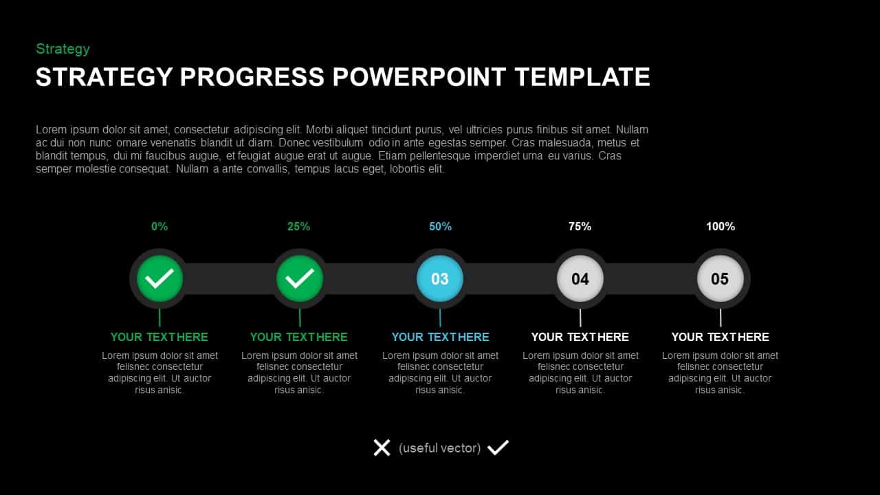 Strategy Progress Template for PowerPoint