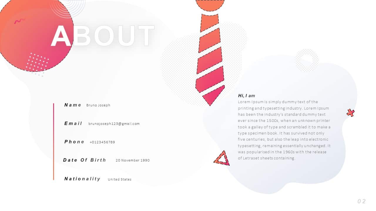 Personal cv powerpoint template ppt free