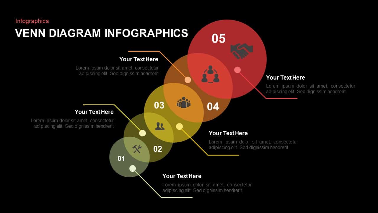 circle Infographic venn diagram PowerPoint template