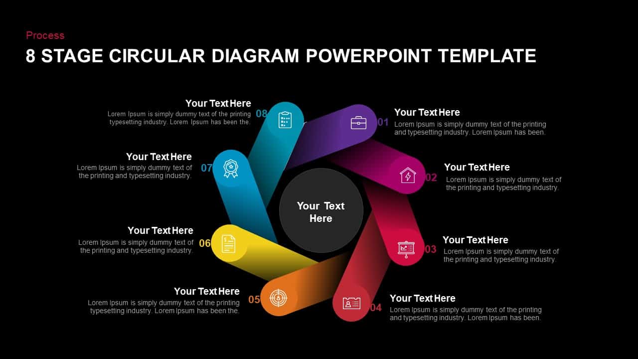 8 Step Circular Diagram PowerPoint Templates