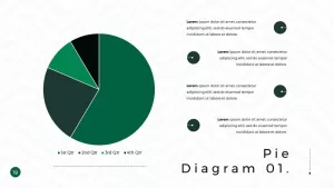 Business Presentation PowerPoint Template Pie Diagram