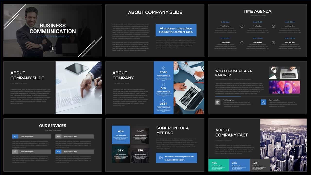 Download Business Communication PowerPoint Templates