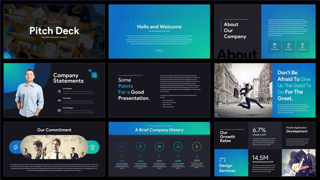 Pitch Deck PowerPoint Templates