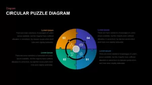 circular puzzle diagram template for powerpoint