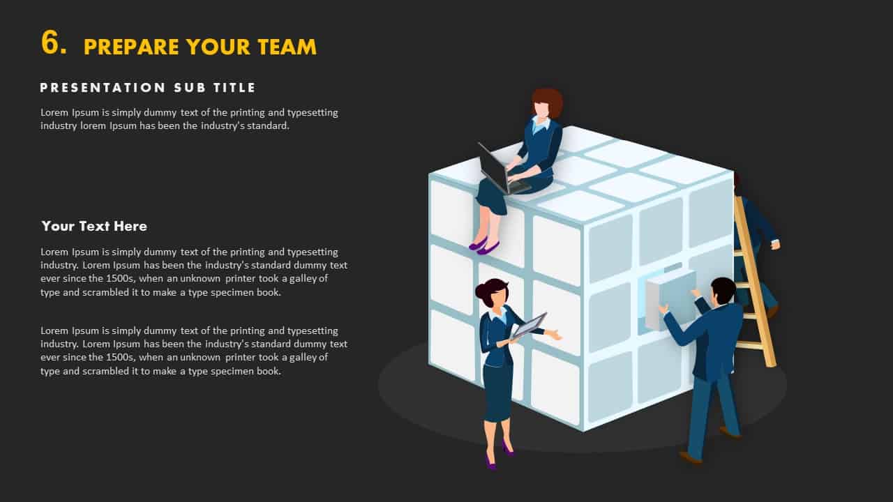 Prepare your team template PowerPoint