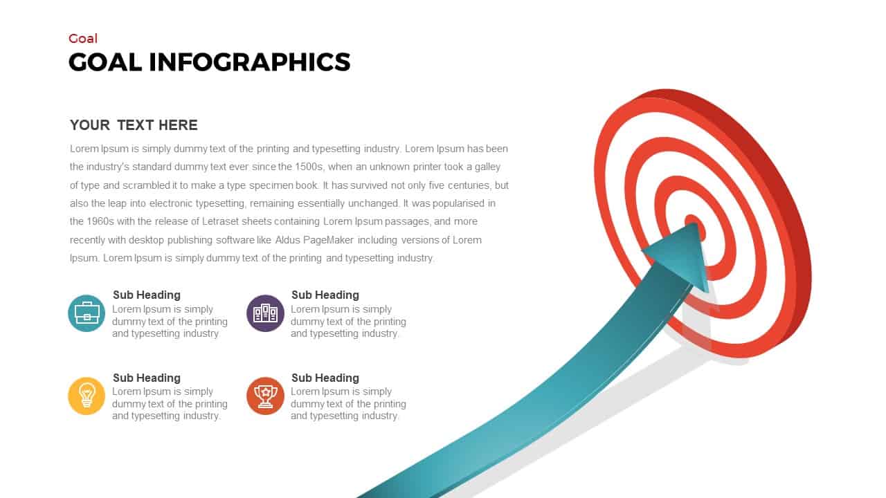 Goals infographic template