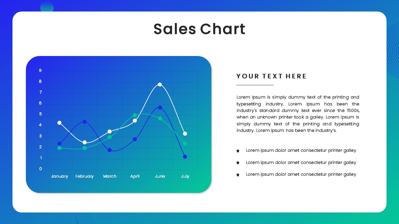 Annual Report PPT Template sales chart