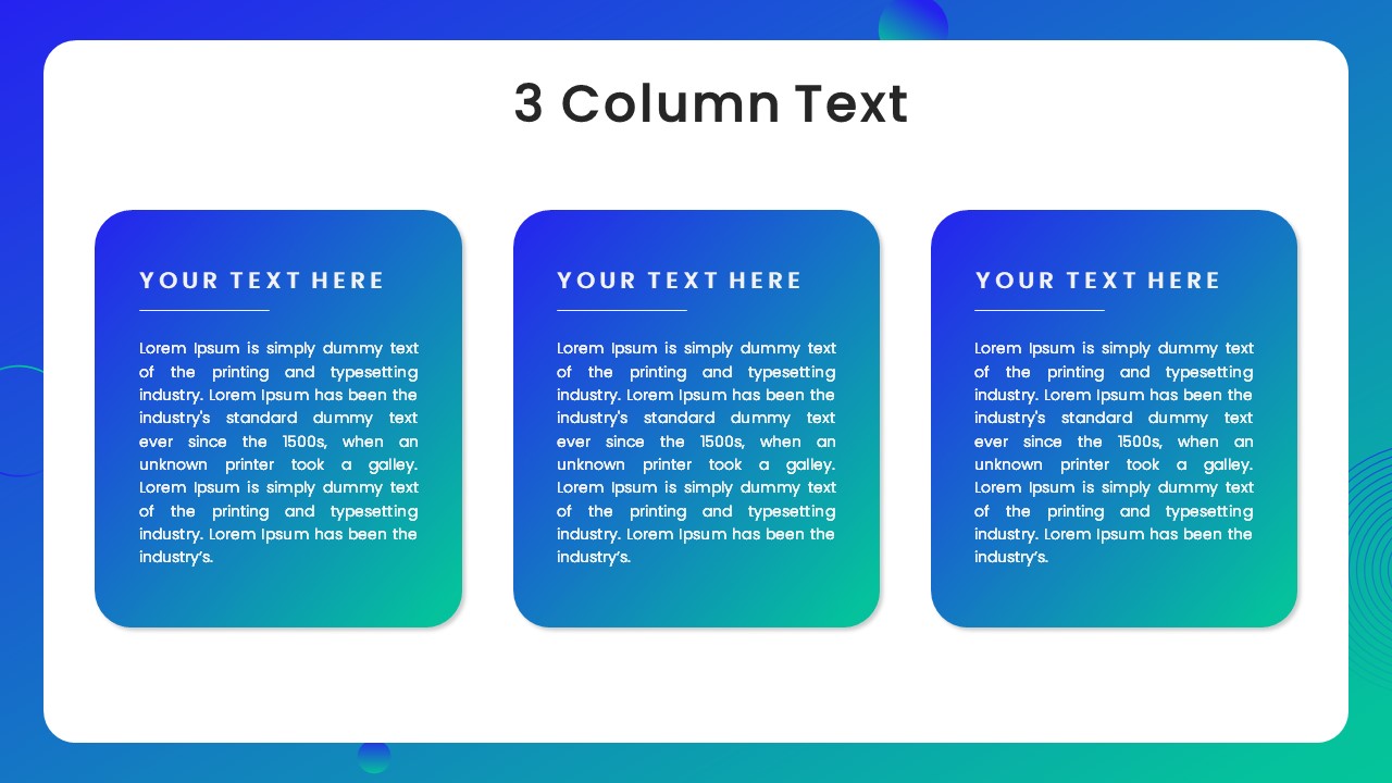 Annual Report PPT Template texts