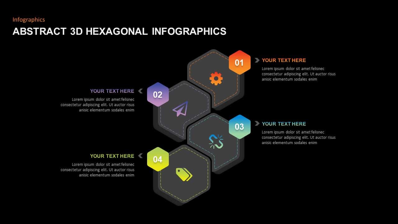 Abstract 3D Hexagonal Infographic Template