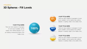 3D Spheres Fill Levels Diagrams PowerPoint Template