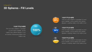 3D Spheres Fill Levels Diagrams PowerPoint Template Designs