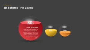 3d Spheres Fill Level Diagram for PowerPoint