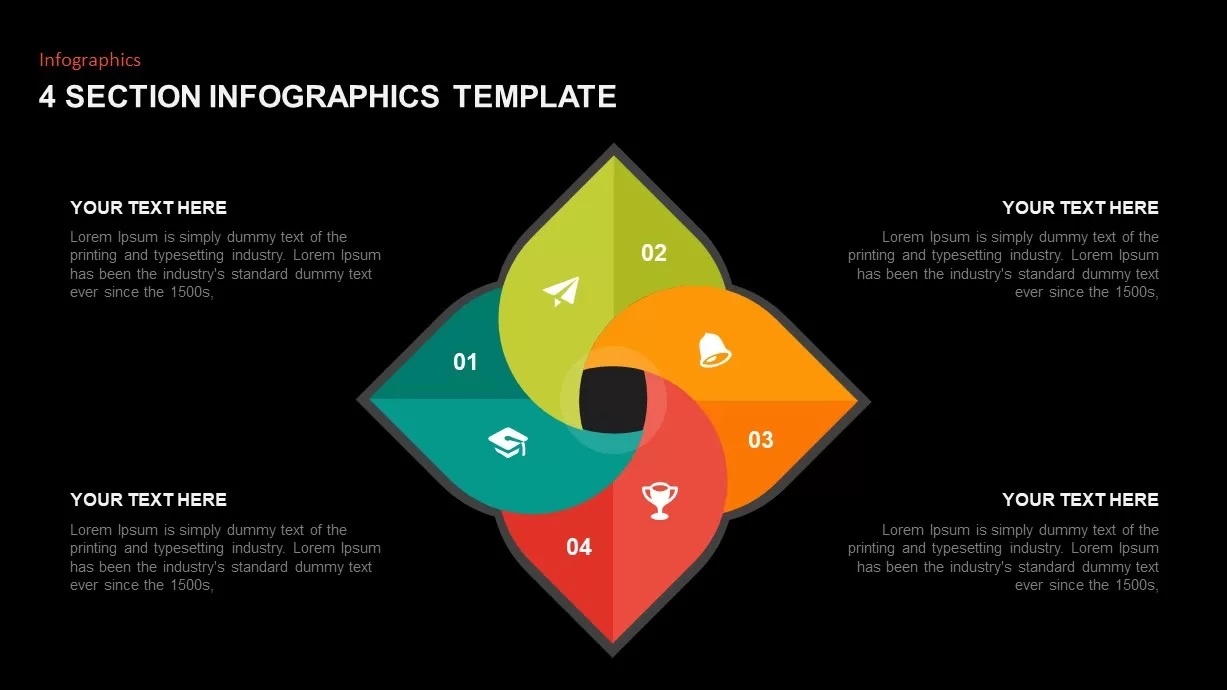 4 Section PowerPoint Template