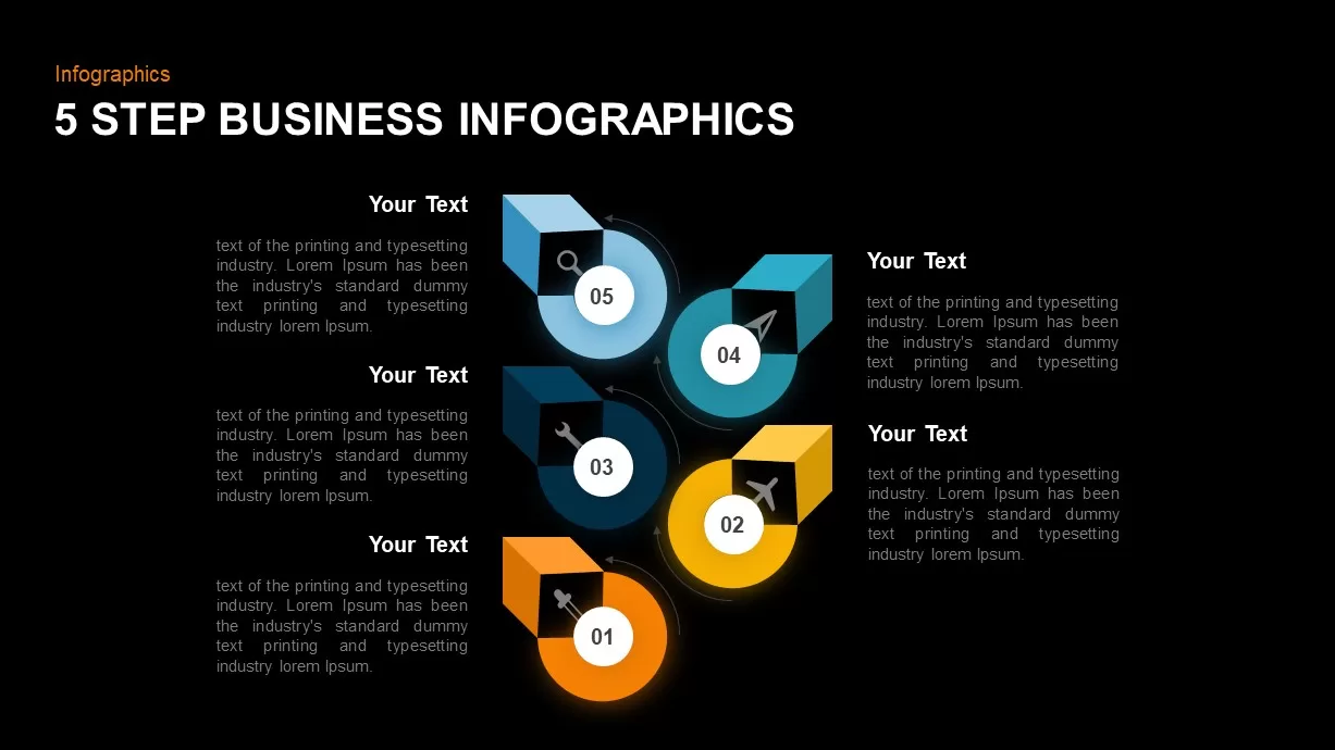 5 Step Business Infographic Template