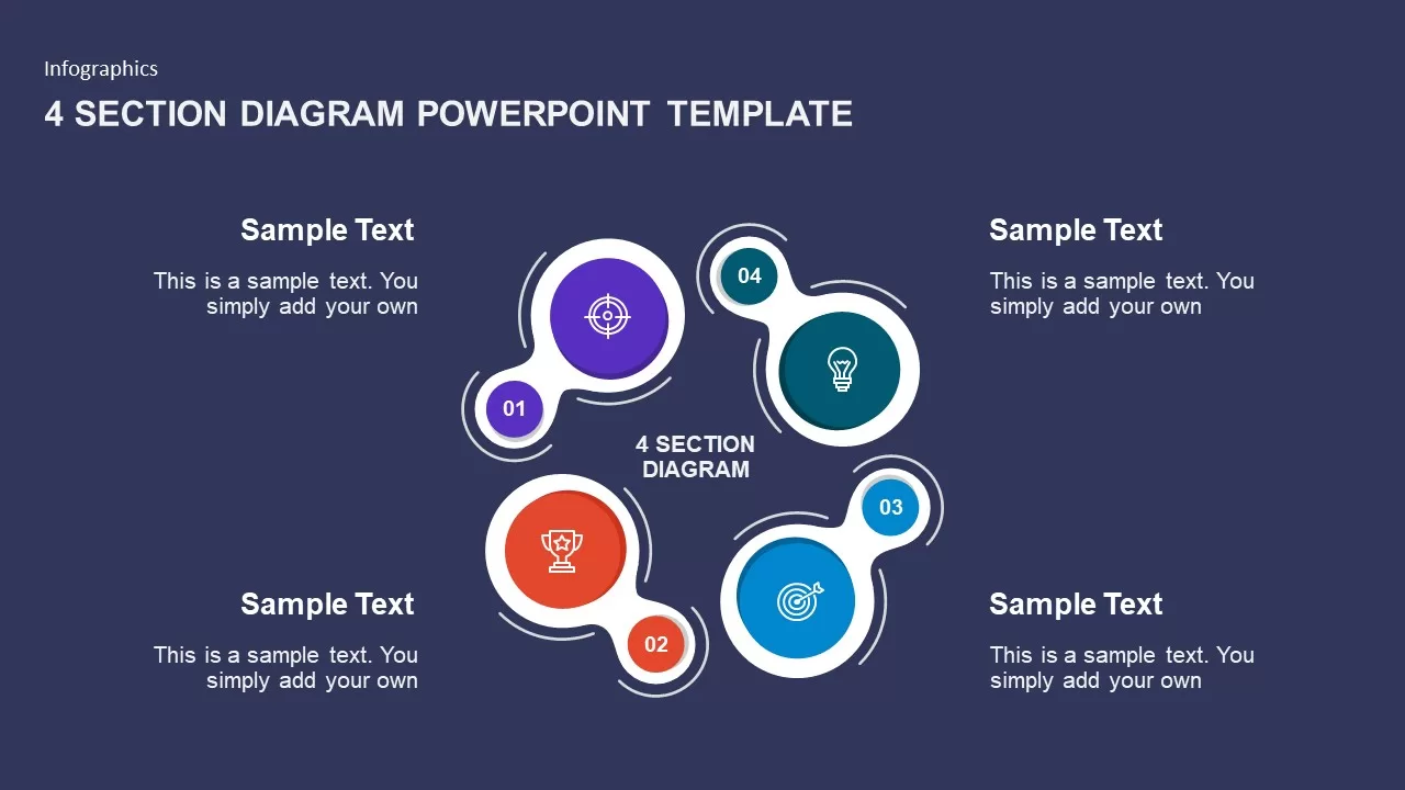 4 Step Diagram Template for PowerPoint Presentation