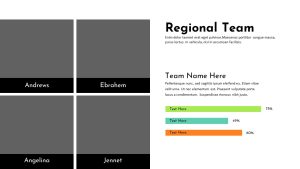 Charity PowerPoint Template regional team