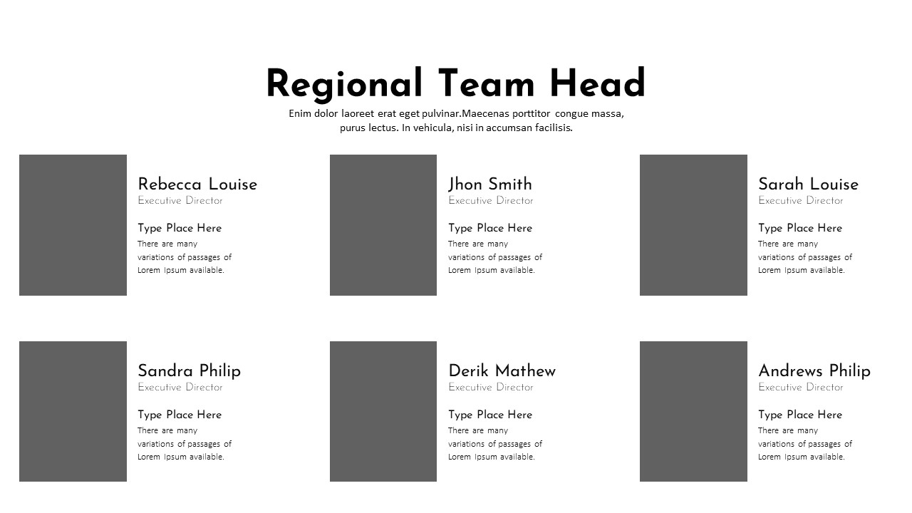 Charity PowerPoint Templates team head