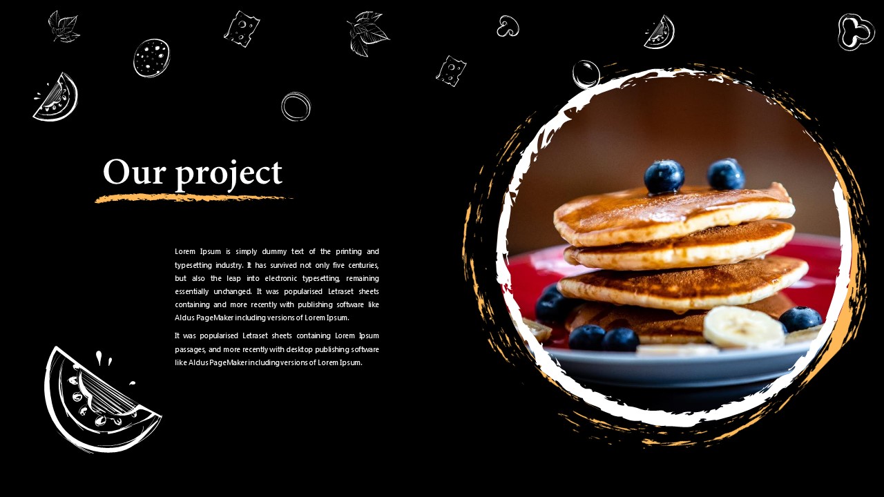 Free Food PPT Template Our Project