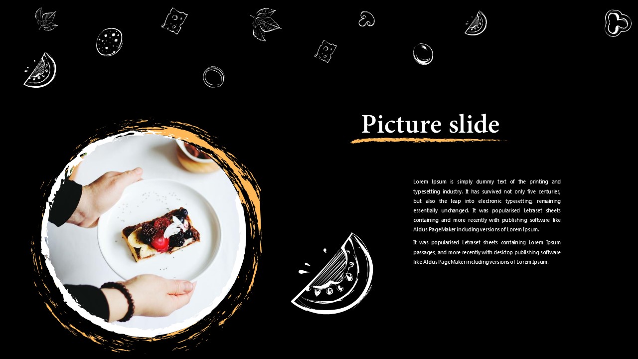 Free Food PPT Template Picture Slide