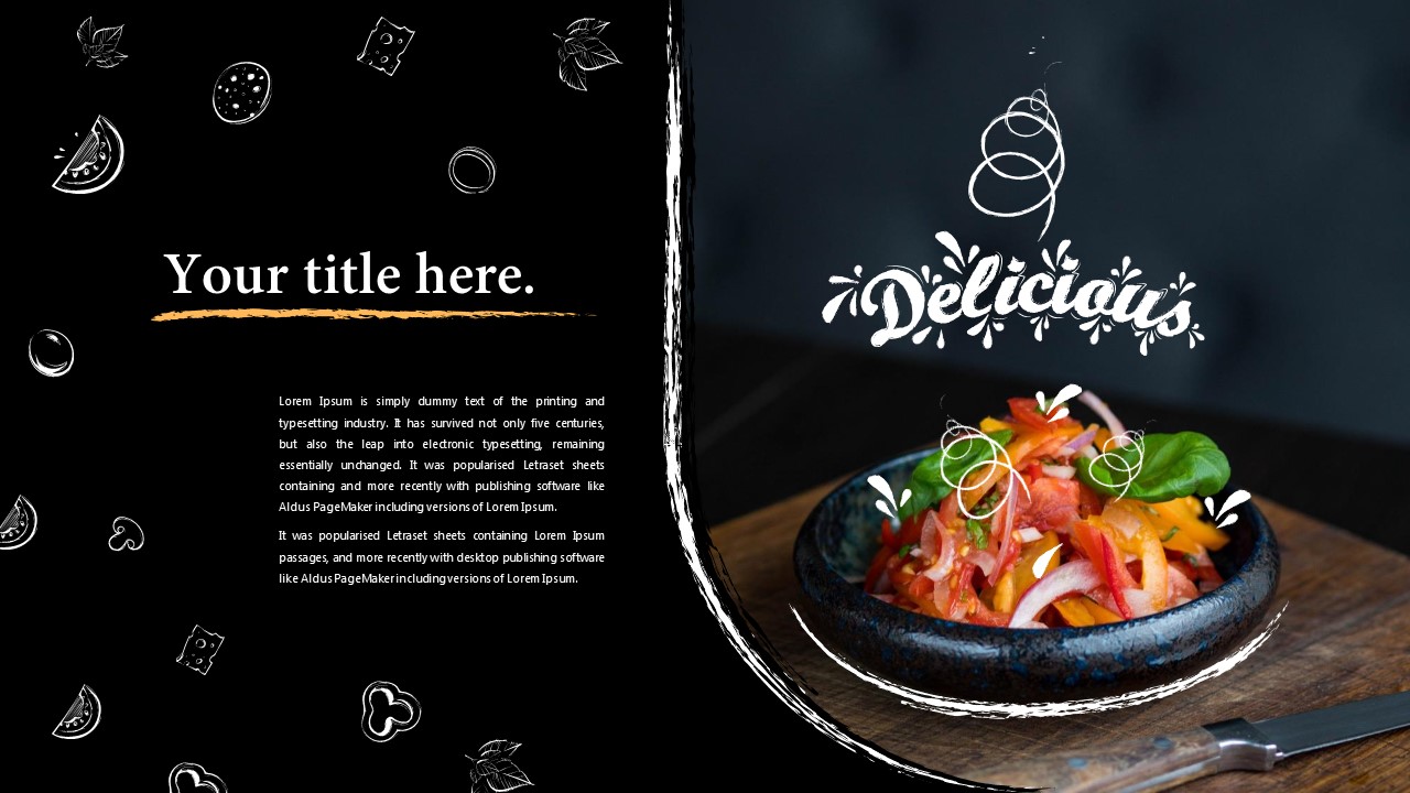 Free Food PowerPoint Template Title Slides