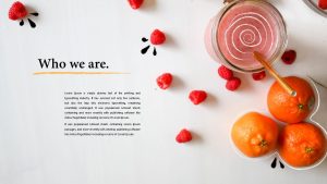 Free Food PowerPoint Template Who We Are