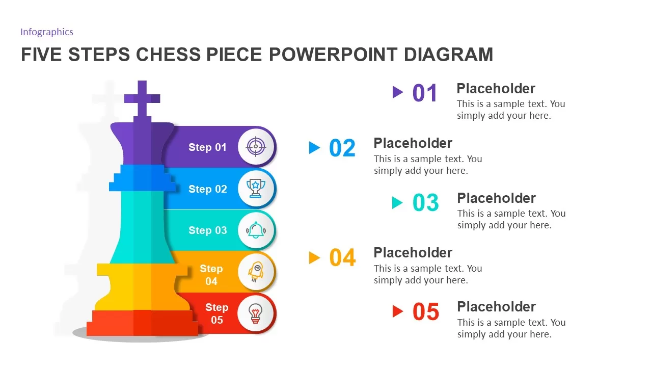 5 step chess template powerpoint