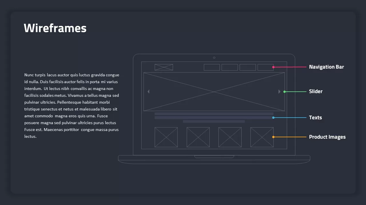 website laptop wireframe